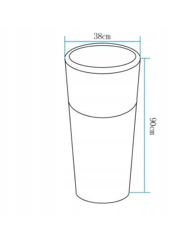 Elegancka Donica Ogrodowa RGB z Pilotem - Oświetlenie LED w 16 Kolorach, Idealna na Taras i Balkon