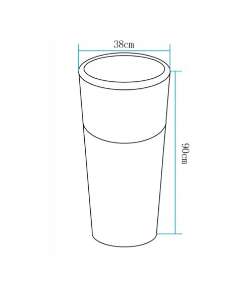 Elegancka Donica Ogrodowa RGB z Pilotem - Oświetlenie LED w 16 Kolorach, Idealna na Taras i Balkon