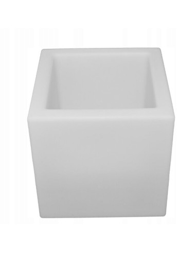 Donica LED RGB FLOWER CUBE - Nowoczesna kwadratowa donica do ogrodu z oświetleniem, idealna na imprezy i romantyczne wieczory.