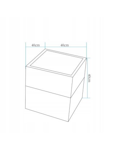 Donica LED RGB FLOWER CUBE - Nowoczesna kwadratowa donica do ogrodu z oświetleniem, idealna na imprezy i romantyczne wieczory.