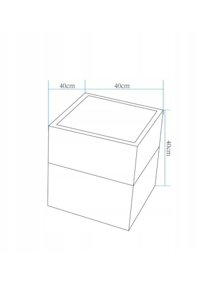 Donica LED RGB FLOWER CUBE - Nowoczesna kwadratowa donica do ogrodu z oświetleniem, idealna na imprezy i romantyczne wieczory.
