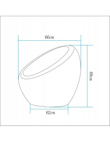 Fotel Ogrodowy LED COMFY RGBW z Pilotem - Nowoczesny, Ergonomiczny, Odporny na Warunki Atmosferyczne, Stylowy na Taras