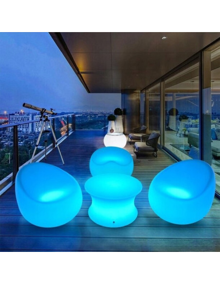 Fotel Ogrodowy LED RGBW PARTY - Nowoczesny Mebel z Ergonomicznym Designem do Ogrodu i Tarasu