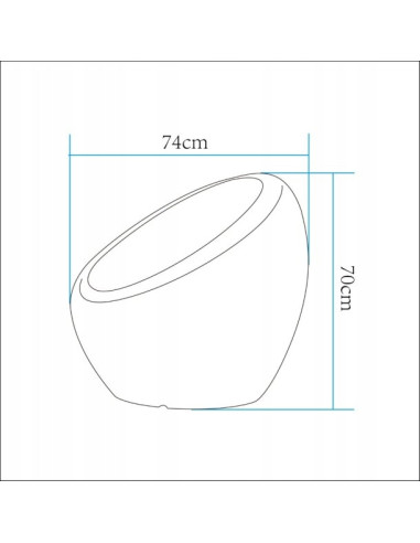 Fotel Ogrodowy LED RGBW PARTY - Nowoczesny Mebel z Ergonomicznym Designem do Ogrodu i Tarasu