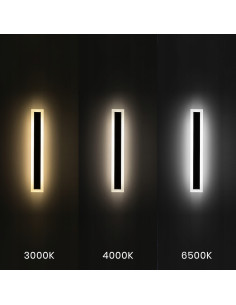 Kinkiet LED Milagro WOW 60cm z regulacją barwy światła IP54 - elegancki metalowy design do ogrodu i elewacji 2