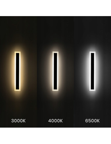 Kinkiet LED Milagro WOW 60cm z regulacją barwy światła IP54 - elegancki metalowy design do ogrodu i elewacji