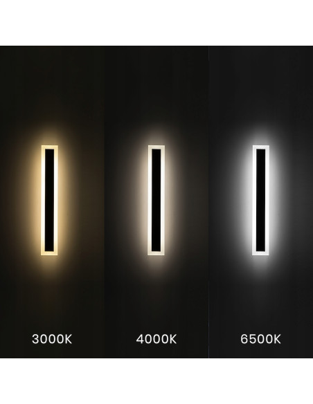 Kinkiet LED Milagro WOW 60cm z regulacją barwy światła IP54 - elegancki metalowy design do ogrodu i elewacji