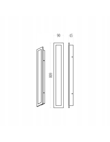 Kinkiet LED Milagro WOW 60cm z regulacją barwy światła IP54 - elegancki metalowy design do ogrodu i elewacji