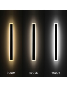 Lampa LED Milagro WOW 100 cm z regulacją koloru światła IP54, metalowa, czarna lampa zewnętrzna na ścianę 2
