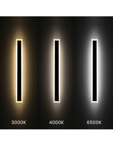 Lampa LED Milagro WOW 100 cm z regulacją koloru światła IP54, metalowa, czarna lampa zewnętrzna na ścianę