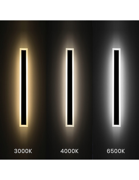 Lampa LED Milagro WOW 100 cm z regulacją koloru światła IP54, metalowa, czarna lampa zewnętrzna na ścianę
