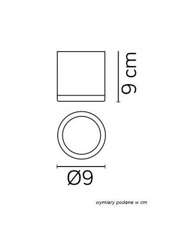 Elegancki kinkiet ogrodowy ADELA w formie walca, szary, do tarasu i ogrodu, energooszczędny, IP54, GU10.
