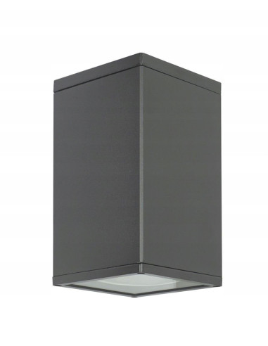 Kwadratowa lampa sufitowa Adela 8003 BL, wodoodporna, czarna E27 do tarasu i ogrodu, nowoczesny design.