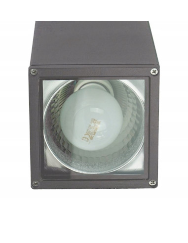 Kwadratowa lampa sufitowa Adela 8003 BL, wodoodporna, czarna E27 do tarasu i ogrodu, nowoczesny design.