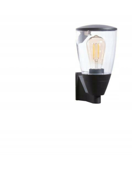 Nowoczesny kinkiet zewnętrzny RASMUS WALL czarny E27 – idealne oświetlenie do tarasu i ogrodu, IP65, metalowy design