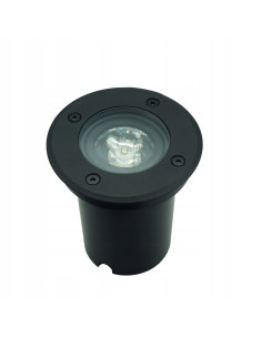 Lampa Najazdowa Erida Czarna Okrągła IP67, Energooszczędna, GU10, Do Chodnika i Podjazdu, Su-ma PABLA