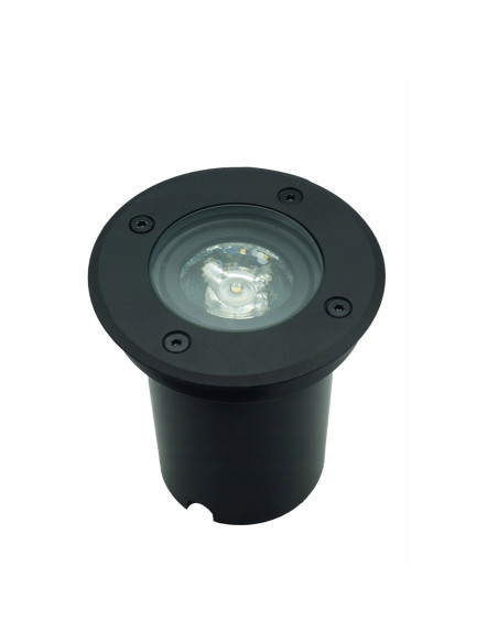 Lampa Najazdowa Erida Czarna Okrągła IP67, Energooszczędna, GU10, Do Chodnika i Podjazdu, Su-ma PABLA