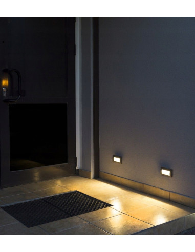 Lampa LED MUR-LED 4W do ogrodzeń i murków, szara, energooszczędna dekoracja zewnętrzna, elegancki design