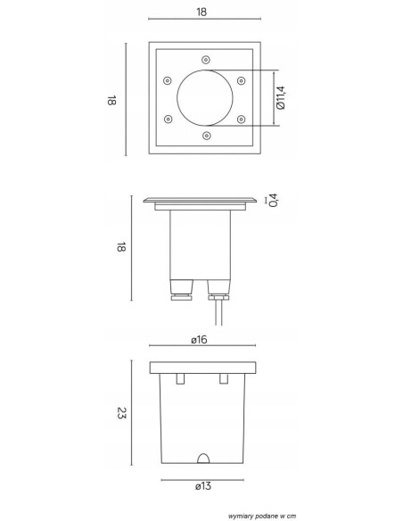 Lampa najazdowa Su-ma PABLA M4030 - eleganckie oświetlenie do ogrodu, wodoodporna, stal nierdzewna i szkło hartowane.