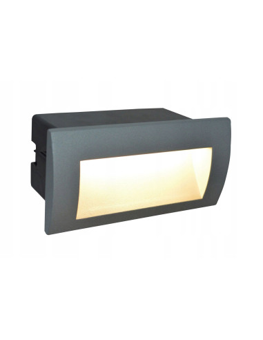 Lampa LED MUR-LED 4W do ogrodzeń i murków, szara, energooszczędna dekoracja zewnętrzna, elegancki design