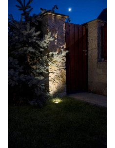 Elegancka lampa najazdowa LED Leda ST5024B z hartowanego szkła - oświetlenie bramy i ścieżek, IP67, 3000K, 86 lumenów.