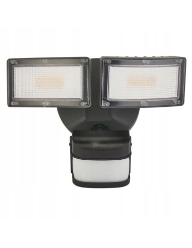 Reflektor Zewnętrzny Su-ma Duo 6556-PIR z Czujnikiem Ruchu i Zmierzchu, LED 36W, Czarny, IP54