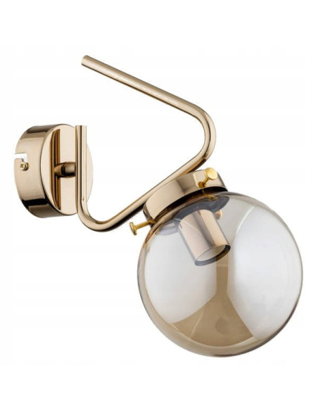 Kinkiet ścienny BARSUM w beżowo-złotym – elegancka lampa do sypialni i stylowych wnętrz nowoczesnych