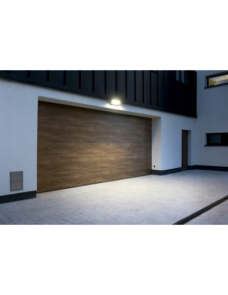 Nowoczesny kinkiet zewnętrzny Su-ma Ren RN-KPIR z czujnikiem ruchu i zmierzchu, LED 27W, antracytowy, IP65