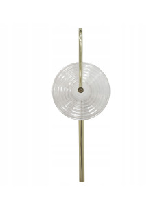 Kinkiet Plato LED z talerzowym kloszem, eleganckie złote detale, nowoczesny styl do Twojego wnętrza 2