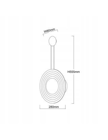 Lampa Kinkietowa Bell LED w Stylu Nowoczesnym z Transparentnym Kloszem, Złoto-Czarny, Regulowane Oświetlenie 29 cm