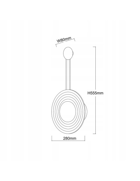 Lampa Kinkietowa Bell LED w Stylu Nowoczesnym z Transparentnym Kloszem, Złoto-Czarny, Regulowane Oświetlenie 29 cm
