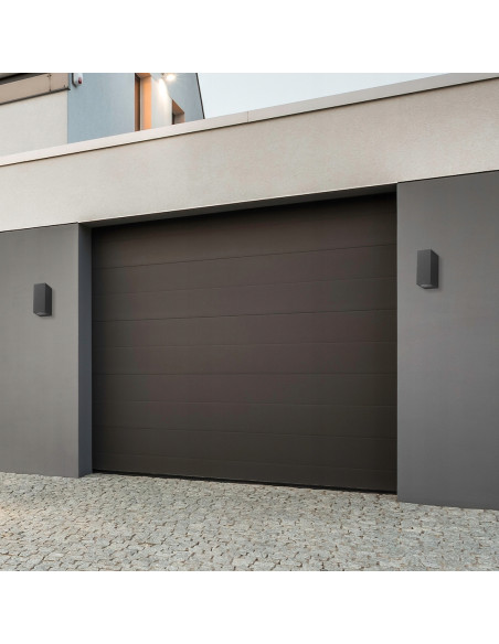 Nowoczesny kinkiet ogrodowy sześcienny GU10 w czerni – dwustronne oświetlenie do tarasu i balkonu – Light Home