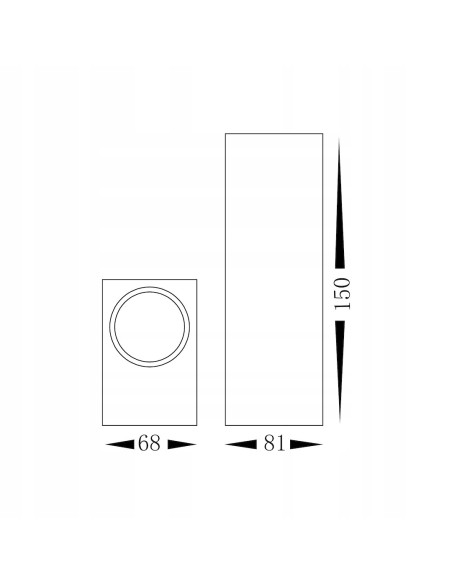 Nowoczesny kinkiet ogrodowy sześcienny GU10 w czerni – dwustronne oświetlenie do tarasu i balkonu – Light Home