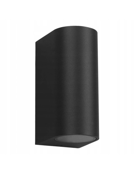 Nowoczesny kinkiet ogrodowy sześcienny GU10 w czerni – dwustronne oświetlenie do tarasu i balkonu – Light Home