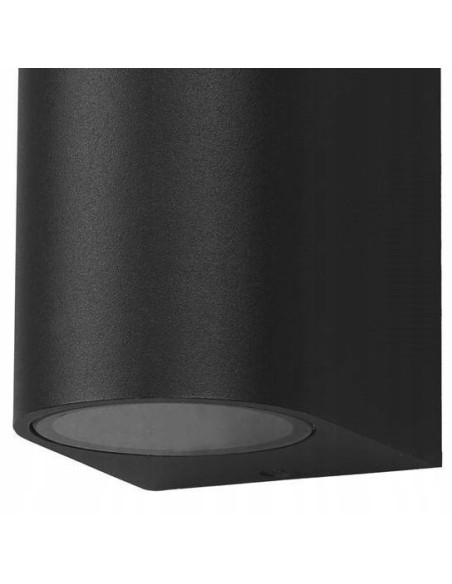 Nowoczesny kinkiet ogrodowy sześcienny GU10 w czerni – dwustronne oświetlenie do tarasu i balkonu – Light Home