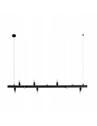 Lampa wisząca Bubbles Line 10 BK z regulacją wysokości i wymiennymi kloszami do jadalni i biura