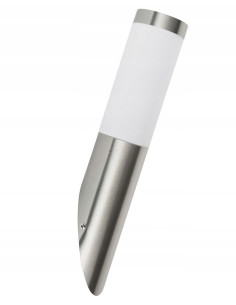 Nowoczesny kinkiet zewnętrzny INOX ST 021, stal nierdzewna, montaż pod kątem, srebrny, idealny do współczesnych przestrzeni.