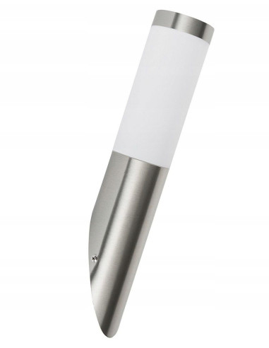 Nowoczesny kinkiet zewnętrzny INOX ST 021, stal nierdzewna, montaż pod kątem, srebrny, idealny do współczesnych przestrzeni.