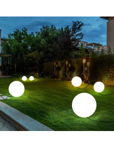 Elegancka Kula Ogrodowa Step into Design z Wbijanym Stojakiem – Oświetlenie Sferyczne E27 do Trawnika