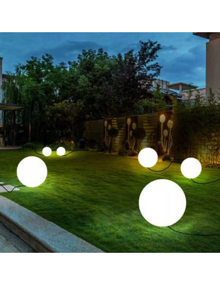 Elegancka Kula Ogrodowa Step into Design z Wbijanym Stojakiem – Oświetlenie Sferyczne E27 do Trawnika