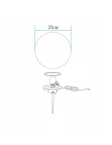 Elegancka Kula Ogrodowa Step into Design z Wbijanym Stojakiem – Oświetlenie Sferyczne E27 do Trawnika