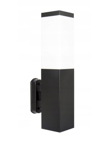 Nowoczesny kinkiet natynkowy INOX SS802-A BL, czarny - eleganckie oświetlenie tarasowe, odporne na warunki atmosferyczne