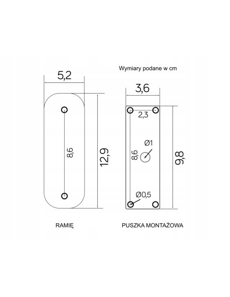 Nowoczesny kinkiet natynkowy INOX SS802-A BL, czarny - eleganckie oświetlenie tarasowe, odporne na warunki atmosferyczne