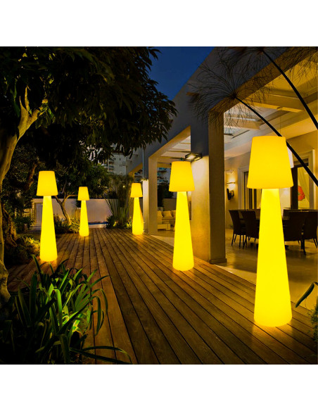 Lampa ogrodowa RGB GARDENA M - energooszczędna lampa stojąca z pilotem, idealna na imprezy i romantyczne wieczory.