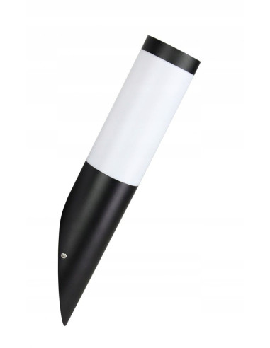 Nowoczesny Kinkiet Zewnętrzny INOX Su-ma – Czarna Lampa Ścienna Stal Nierdzewna E27, IP44, Elegancka i Energooszczędna