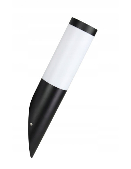 Nowoczesny Kinkiet Zewnętrzny INOX Su-ma – Czarna Lampa Ścienna Stal Nierdzewna E27, IP44, Elegancka i Energooszczędna