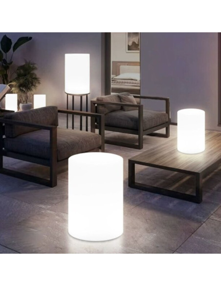 Lampa Stolik TUBE RGB - Nowoczesne Oświetlenie Tarasowe z Funkcją Stolików i Wielokolorowym Podświetleniem