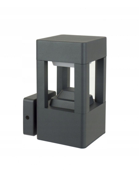 Kinkiet zewnętrzny FAN FKW-K100, elegancka lampa ścienna, szara, odporna na warunki atmosferyczne, 11W, minimalistyczny design