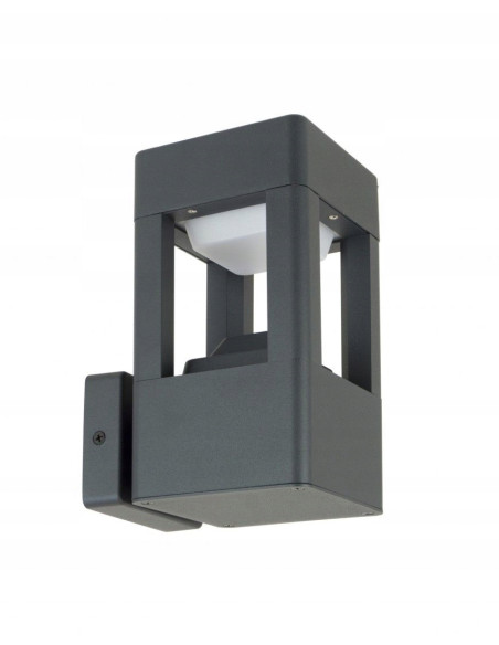 Kinkiet zewnętrzny FAN FKW-K100, elegancka lampa ścienna, szara, odporna na warunki atmosferyczne, 11W, minimalistyczny design