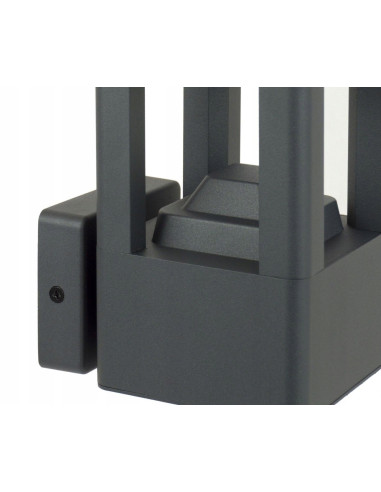 Kinkiet zewnętrzny FAN FKW-K100, elegancka lampa ścienna, szara, odporna na warunki atmosferyczne, 11W, minimalistyczny design